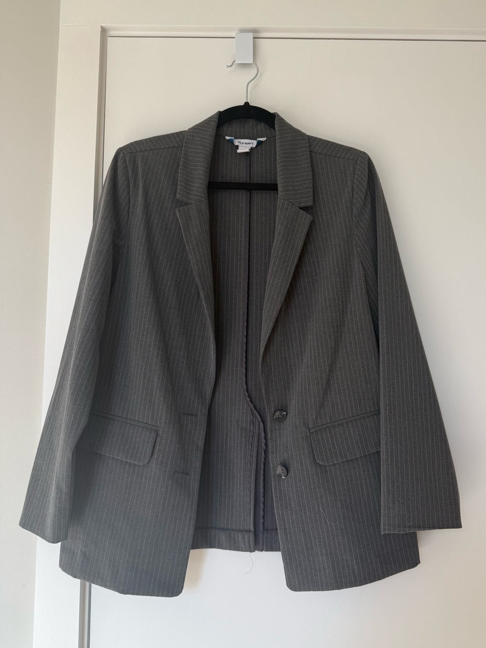 Old Navy Grey and White Pinstripe Blazer - NWT, size S
